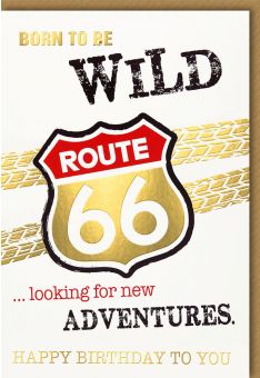 Geburtstagskarte für Männer Route 66