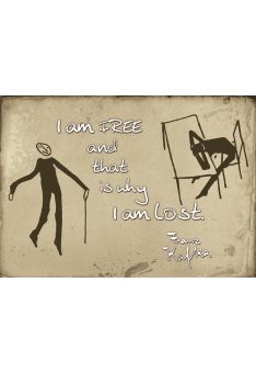 Kunstpostkarte: Franz Kafka I am free