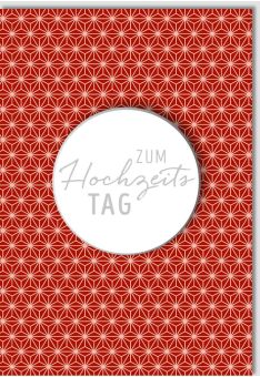 Hochzeitstag Glückwunschkarte Rot Sterne Applikation