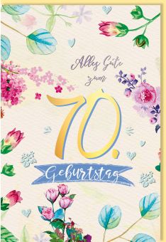 Glückwunschkarte Geburtstag 70 Jahre Spruch Alles Gute