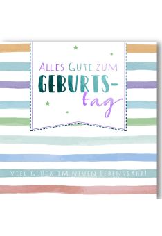 Glückwunschkarte Geburtstag Viel Glück im neuen Lebensjahr