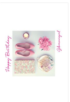 Geburtstagskarte für Frauen Happy Birthday Glamour girl Gutsch
