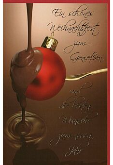 Weihnachtskarte Schokolade Weihnachtskugel