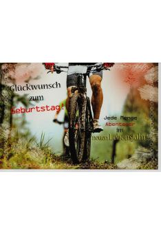 Karte Geburtstag Mountainbike Abenteuer