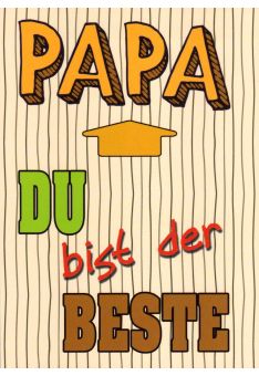 Postkarte Sprüche: Papa du bist der Beste