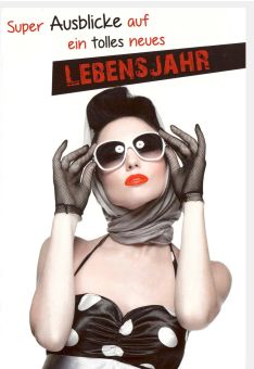 Geburtstagskarte für Frauen Super Ausblick auf ein tolles neues Lebensjahr!