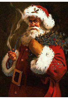 Postkarte Retromotiv Weihnachten Nikolaus
