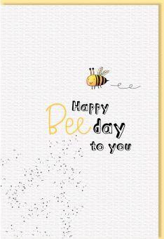 Geburtstagskarte Spruch Happy Beeday to you