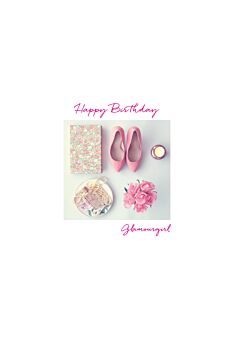 Geburtstagskarte für Frauen Happy Birthday Glamour girl Gutsch