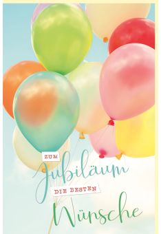 Jubiläumskarte Glückwünsche Motiv Luftballons