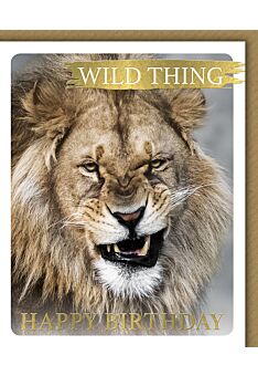 Glückwunschkarte Geburtstag Snapshot witzig Löwe Wild Thing
