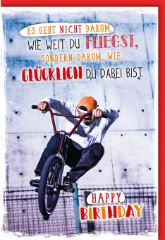 Glückwunschkarte Geburtstag Hobby Mountainbiker