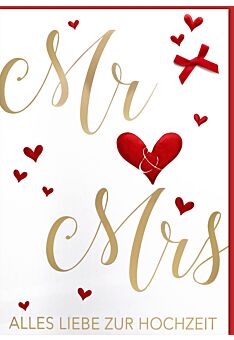 Hochzeitskarte - A4, Maxi, XXL Mr. & Mrs.