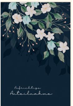 Beileidskarte Naturkarton Illustration Ast Aufrichtige Anteilnahme