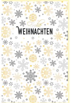 Weihnachtskarte modern Illustration Sterne silber und gold