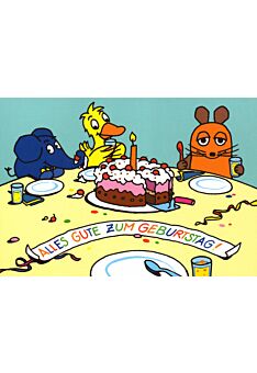 Maus-Postkarte Alles Gute zum Geburtstag