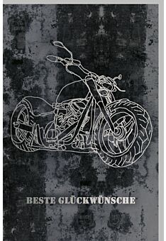 Geburtstagskarte für Männer Silhouette eines Motorrads