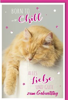 Geburtstagskarte lustig Born to chill