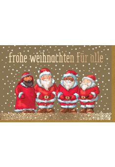 Weihnachtskarte Goldfolie Cityproducts Frohe Weihnachten für alle