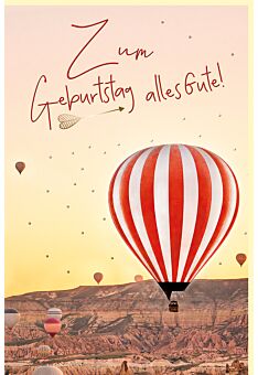 Geburtstagskarte Foto Motiv Heißluftballons