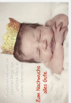 Glückwunschkarte zur Geburt Baby Manchmal nehmen die kleinsten Dinge