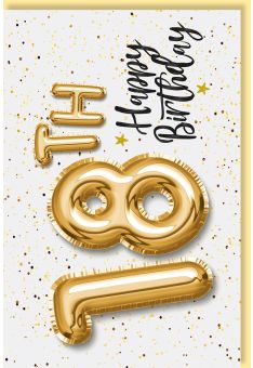 Geburtstagskarte 18 Jahre Schriftkarte, mit Glimmer Happy Birthday