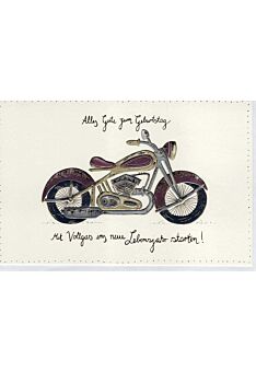 Glückwunschkarte Geburtstag Männer premium: Motorrad