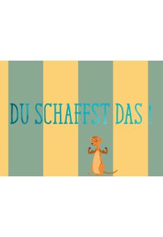 Postkarte Spruch Cityproducts Du schaffst das!