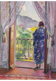 Kunstpostkarte H. Lebasque - The blue robe