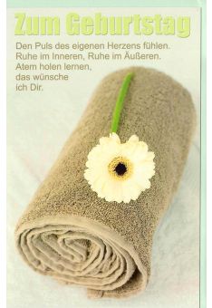 Geburtstagskarte Puls Ruhe Atem