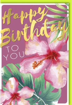 Geburtstagskarte aquarell Happy Birthday to you