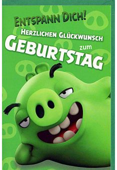 Kindergeburtstagskarte Angry Birds „entspann Dich“