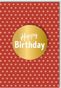 Geburtstagskarte Business Applikation Gold Happy Birthday
