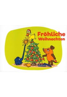 schöne Maus-Postkarte Fröhliche Weihnachten