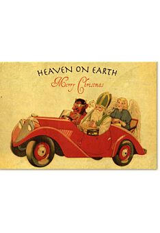 Weihnachtskarte retro Heaven on Earth Heaven on Earth Merry Christmas