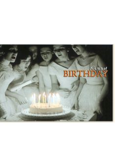 Geburtstagskarte für Frauen schwarz weiß Torte