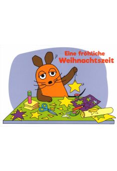 Maus-Postkarte Eine fröhliche Weihnachtszeit