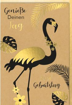 Geburtstagskarte Kraftpapier Genieße deinen Tag Zum Geburtstag
