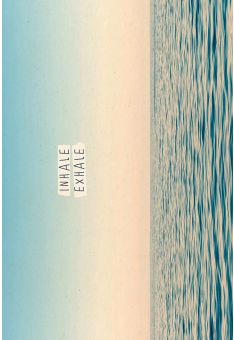 Postkarte Spruch Einatmen Ausatmen Inhale Exhale Meer, Zuckerrohrpapier