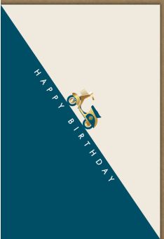 Geburtstagskarte kleiner Roller Happy Birthday