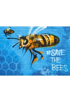 Kunstpostkarte Street Art Save the Bee