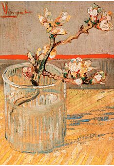 Kunstkarte Vincent van Gogh - Blühender Mandelbaumzweig in einem Glas