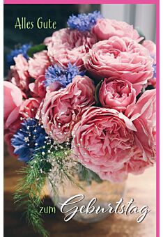 Glückwunschgrußkarte zum Geburtstag Blumenstrauß