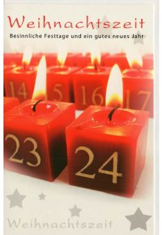 Weihnachtskarte Kerzen Adsventskalender