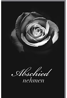 Trauerkarte Beileid Kodolenz Rose, mit Textvorschlägen