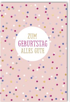 Glückwunschkarte Geburtstag viele kleine bunte Punkte schön