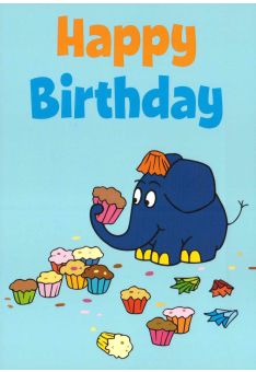 Maus-Postkarte Geburtstag Happy Birthday