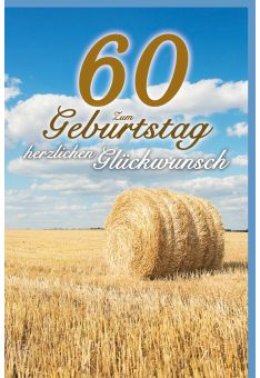 Geburtstagskarte 60. Geburtstag: Feld