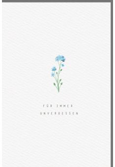 Trauerkarte minimalistisch Motiv Blume