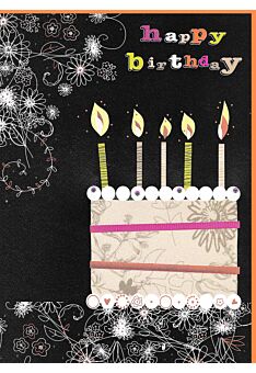 Hochwertige A4 XL Maxi Geburtstagskarte: Happy Birthday